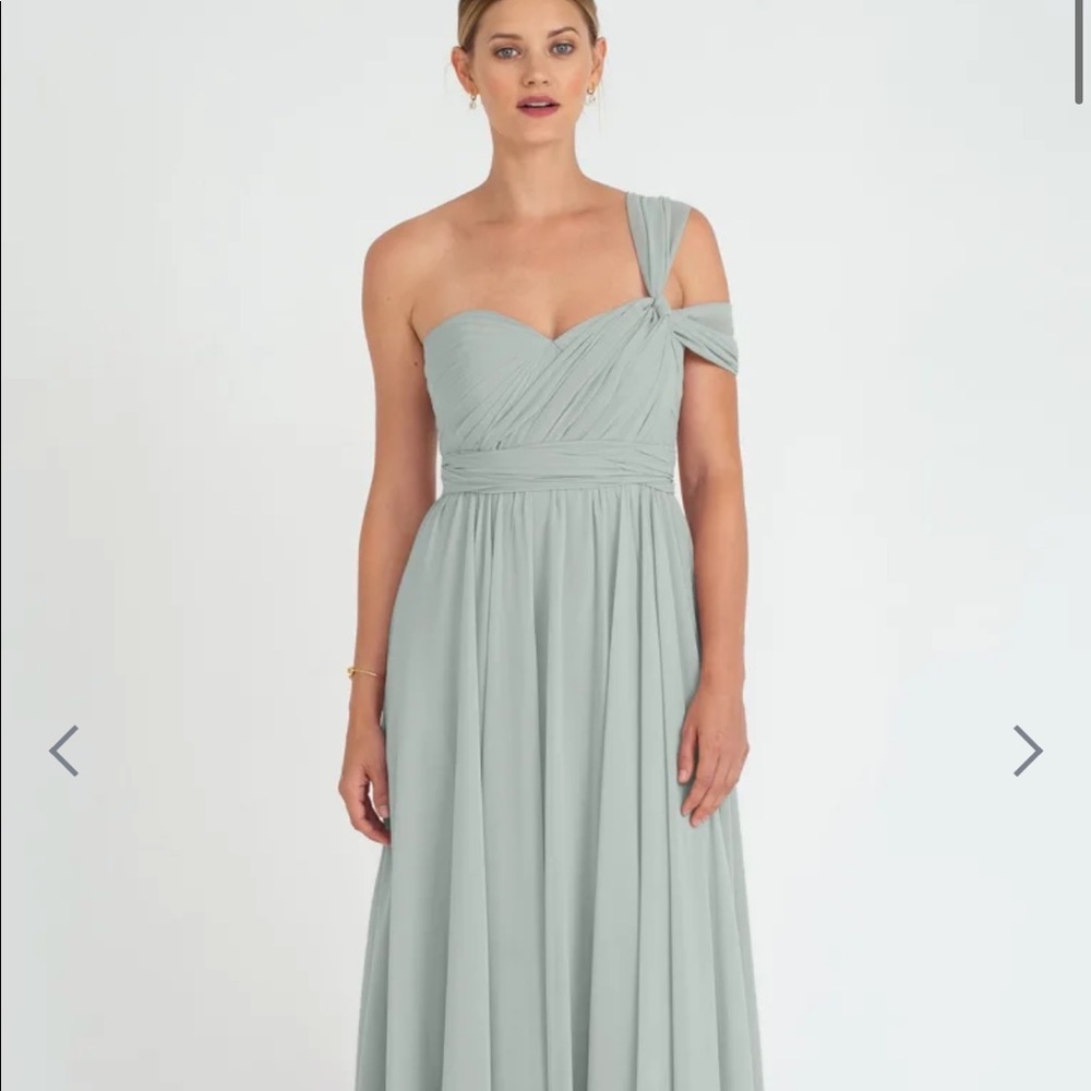 Jenny Yoo Pastel Green Maxi Bridesmaid Dress Mira Convertible